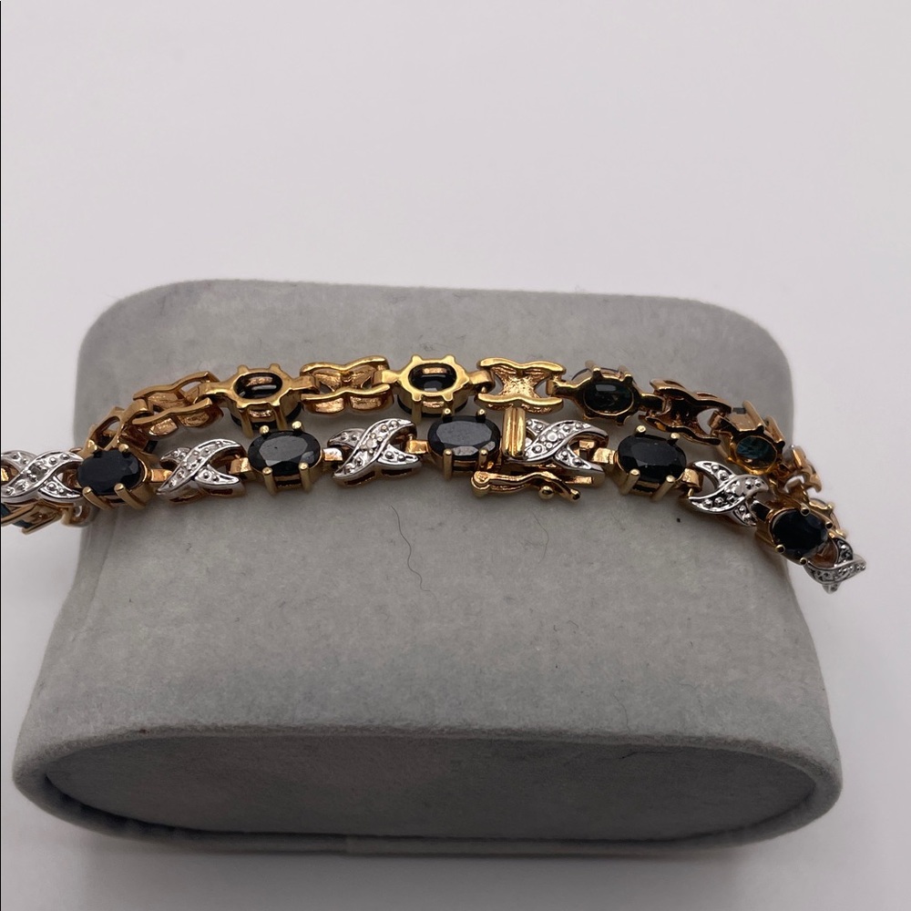 Elegant Gold and Black Bracelet